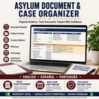 Asylum Document & Case Organizer — English + Spanish + Portuguese