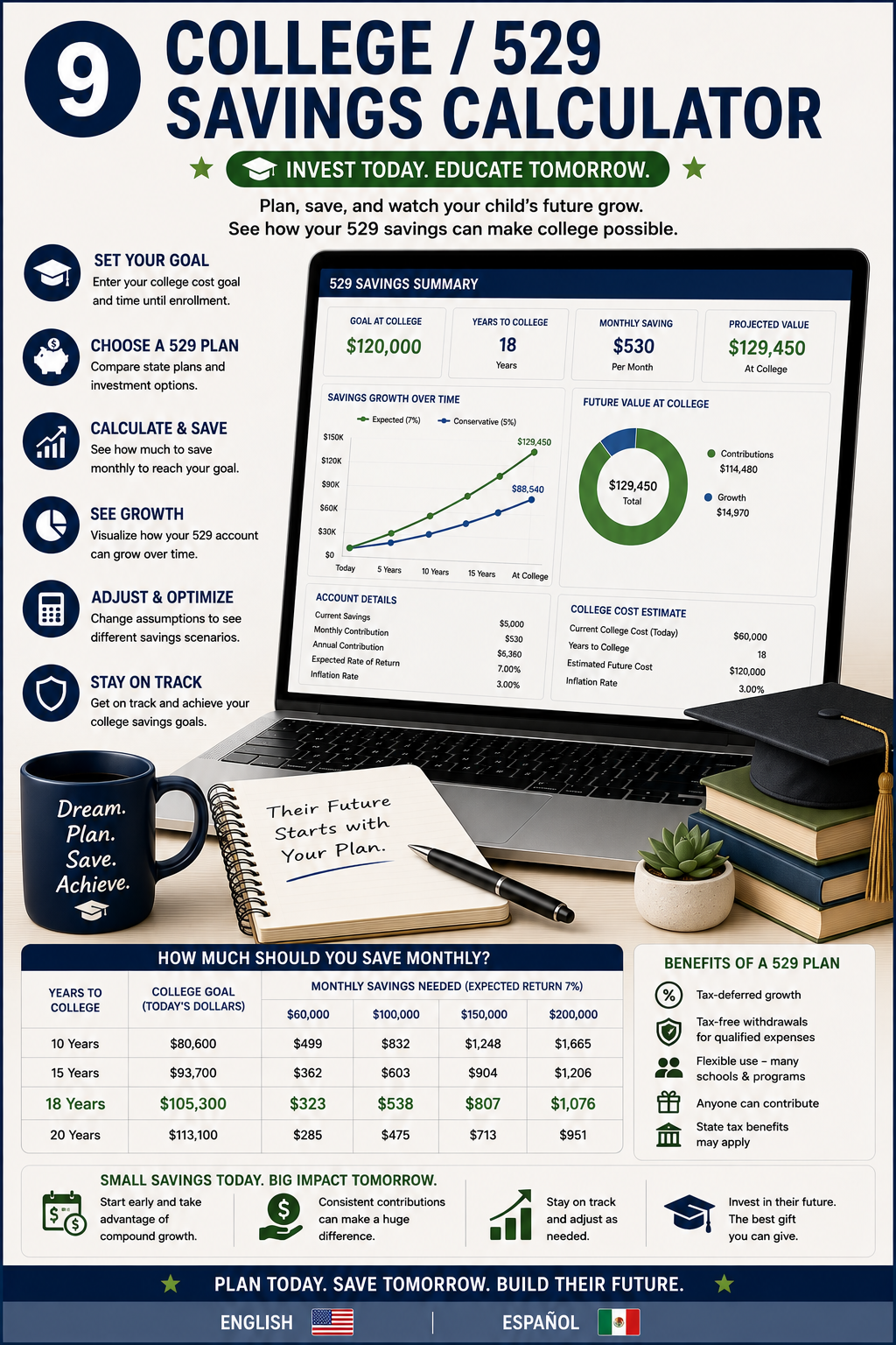 College / 529 Savings Calculator