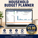 Household Budget Planner — English + Spanish