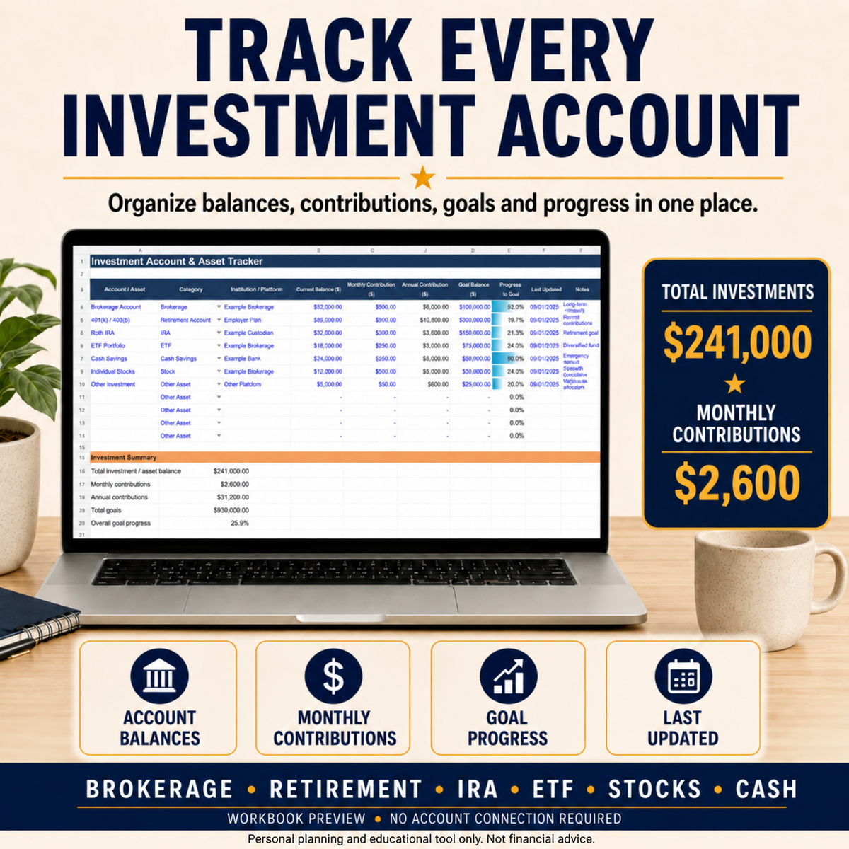 Investment & Net Worth Tracker