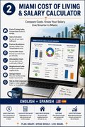 Miami Cost of Living & Salary Calculator — English + Spanish