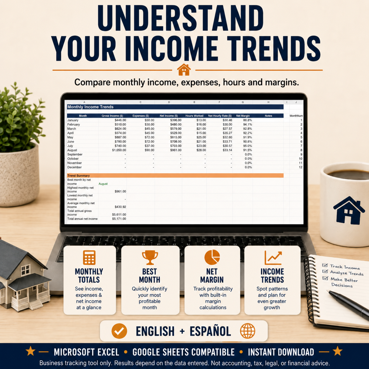 Side-Hustle Income & Expense Tracker