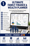 Ultimate Family Finance & Wealth Planner — English + Spanish
