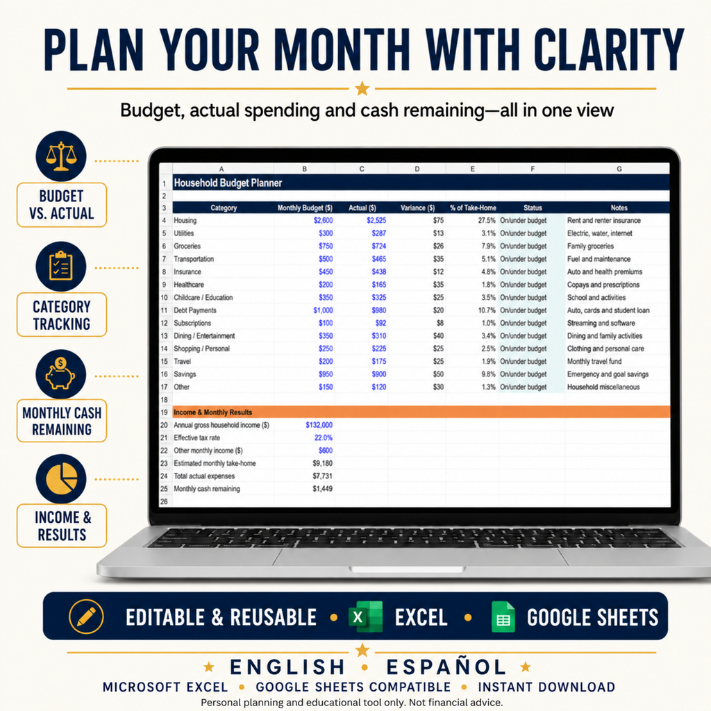 Ultimate Family Finance & Wealth Planner — English + Spanish
