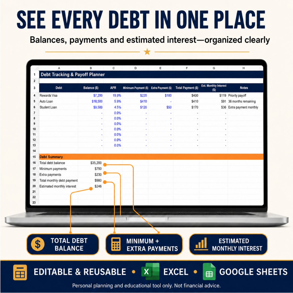Ultimate Family Finance & Wealth Planner — English + Spanish