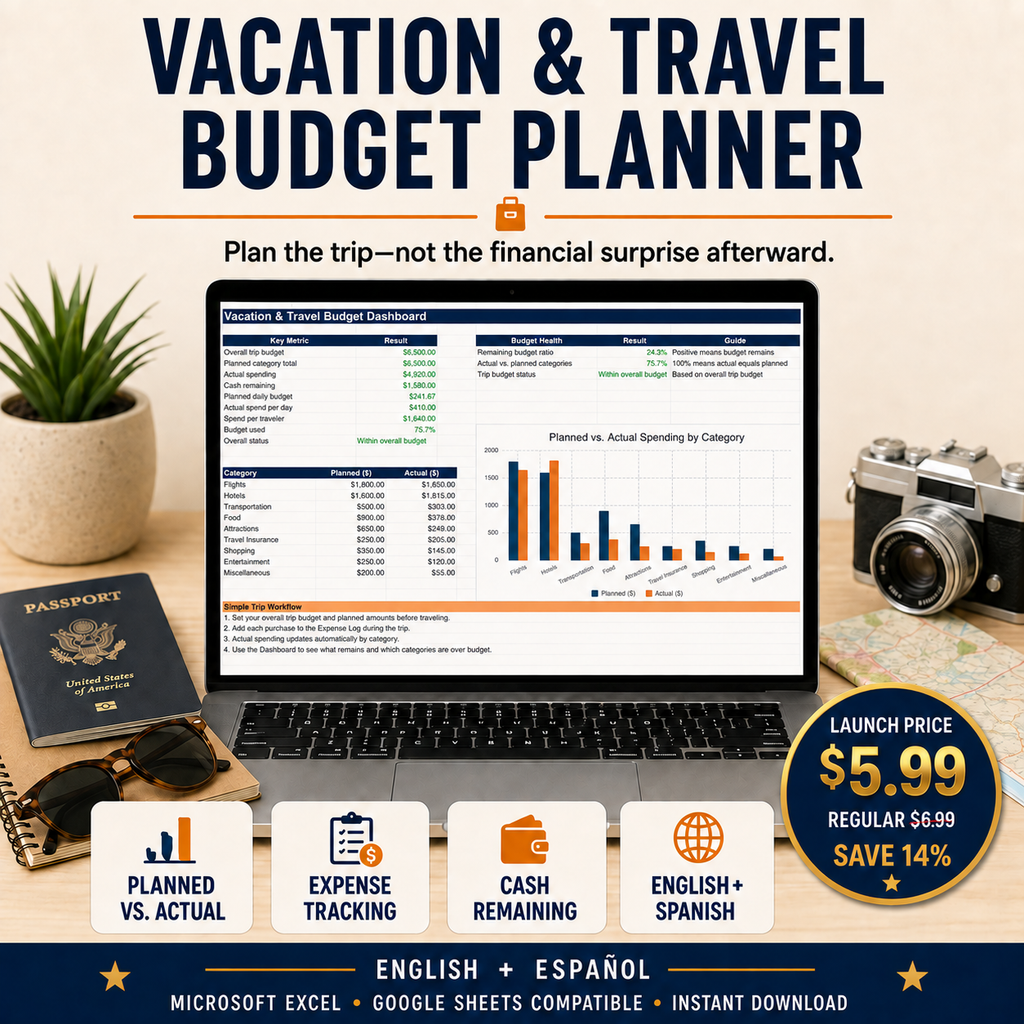 Vacation & Travel Budget Planner