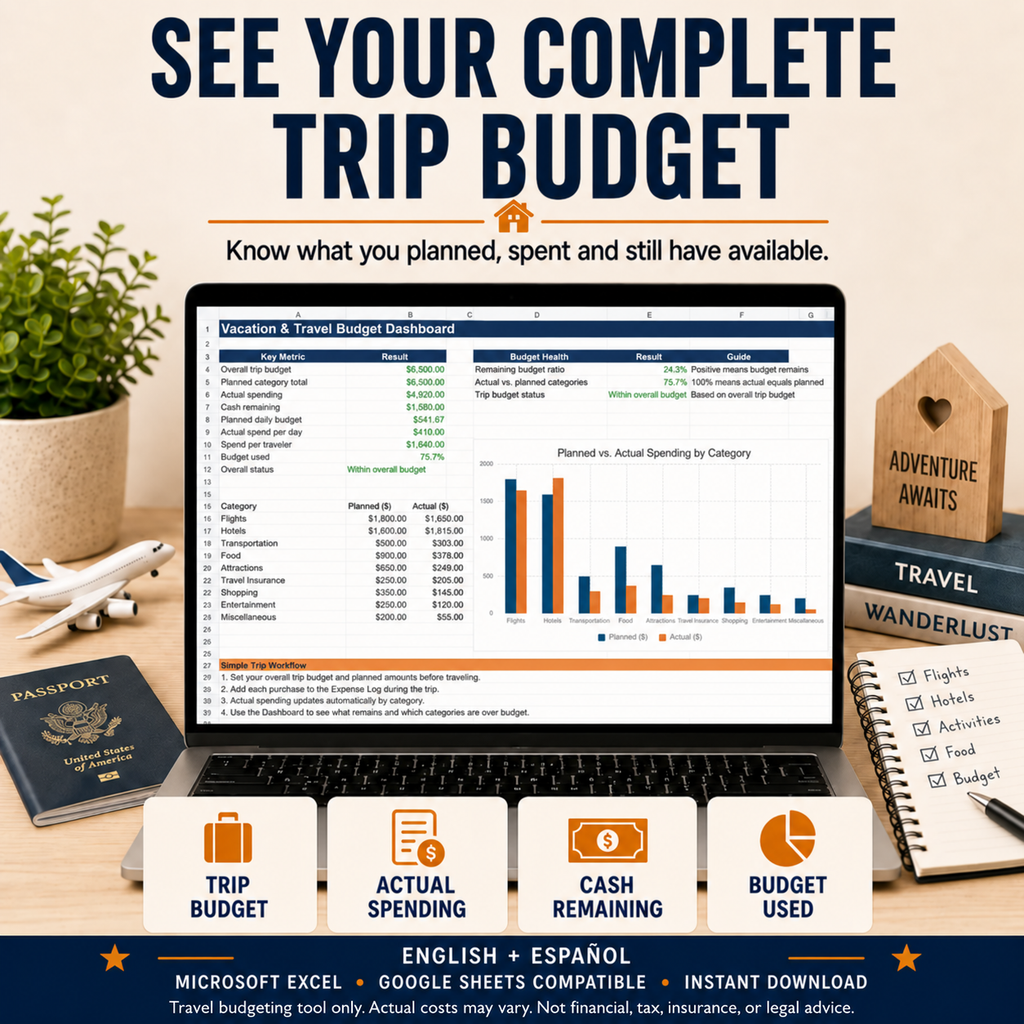 Vacation & Travel Budget Planner