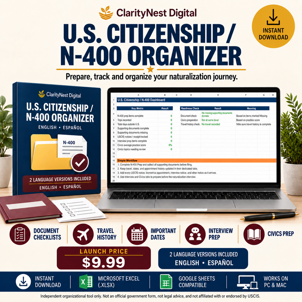 U.S. Citizenship / N-400 Organizer