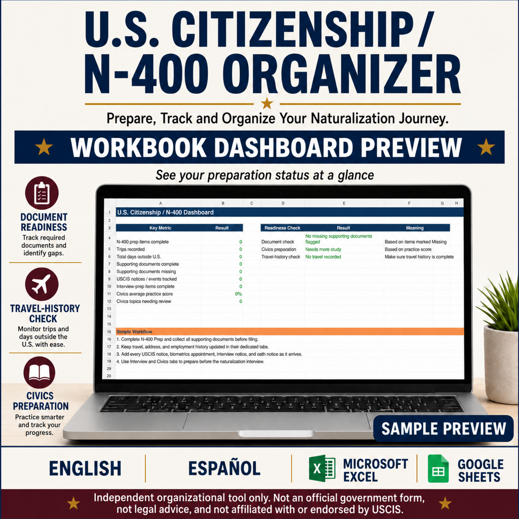 U.S. Citizenship / N-400 Organizer
