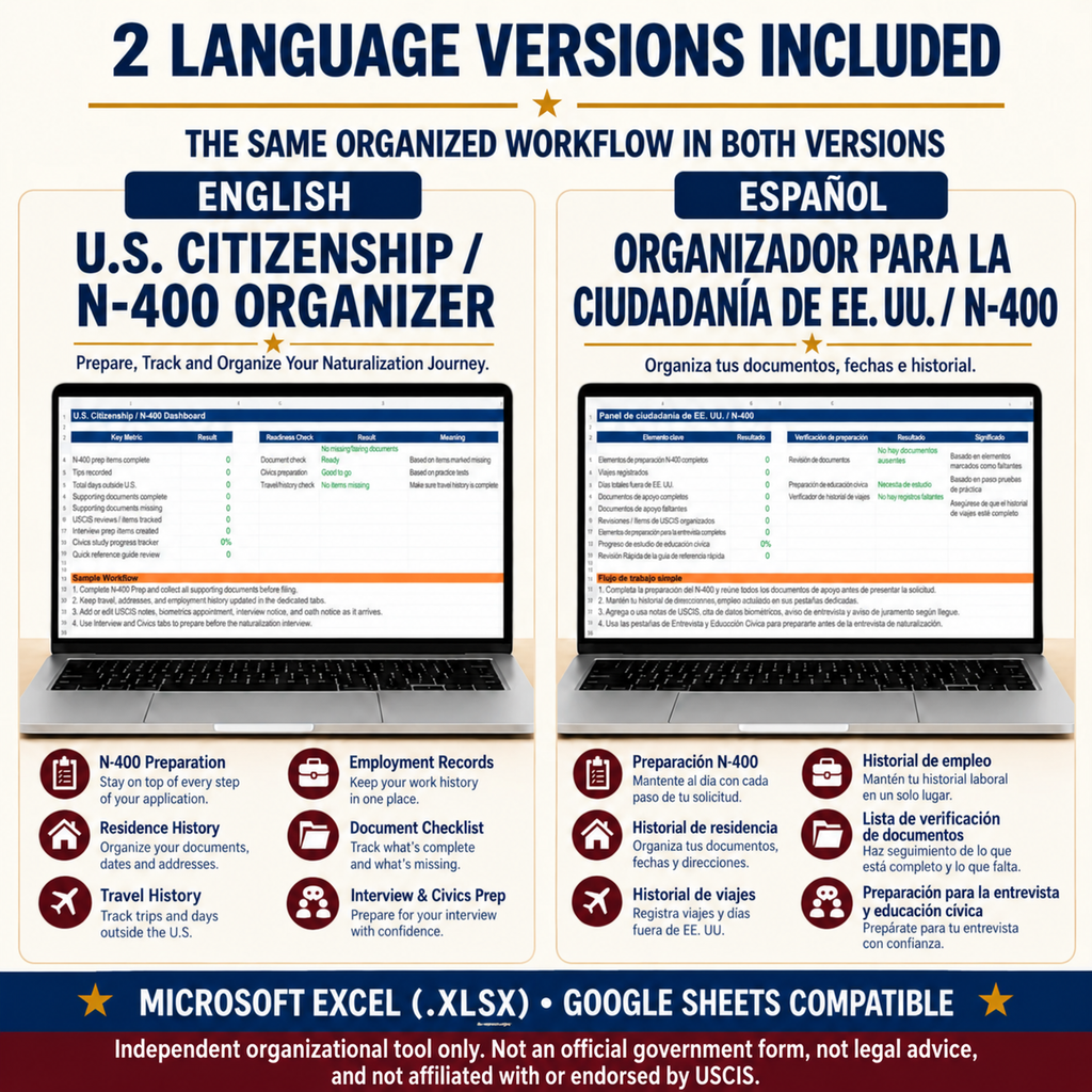 U.S. Citizenship / N-400 Organizer