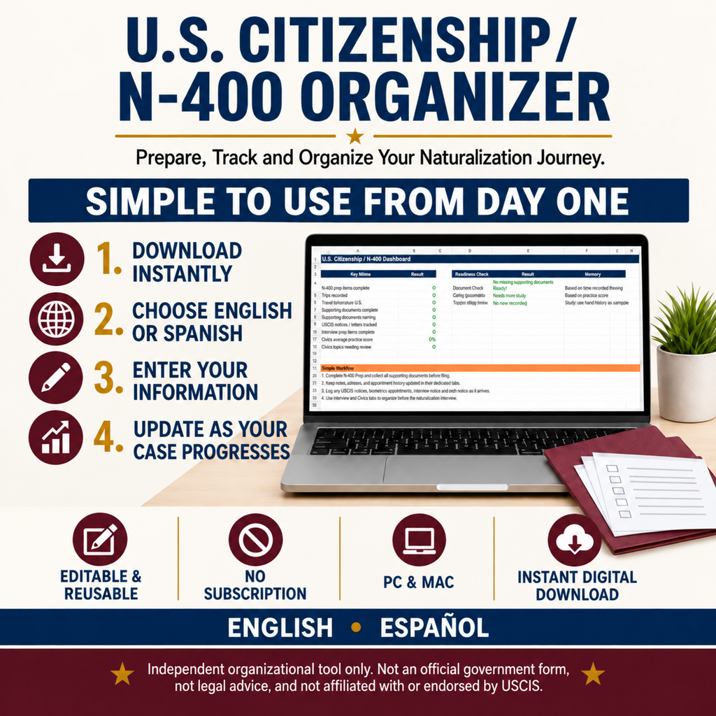 U.S. Citizenship / N-400 Organizer